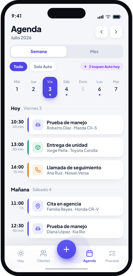 Agenda y seguimientos